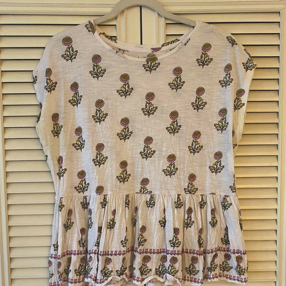 LOFT floral peplum top